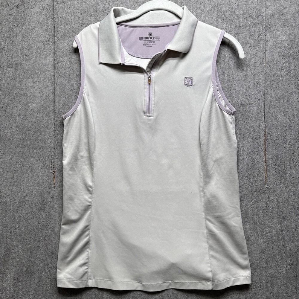 ROMFH Equestrian Apparel Show Shirt Childs L (10-12) Sleeveless Horse Riding‎